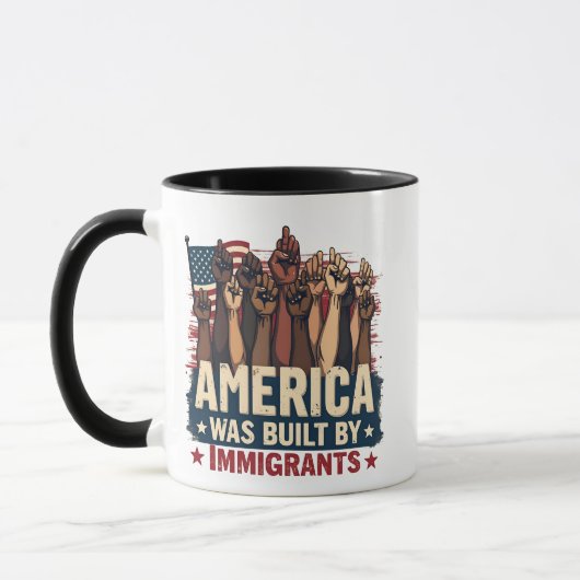 Mug L'Amérique a été bâtie par les immigrés Trump Demo (Gauche)