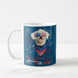 Mug L'Amérique chien maltais lunettes de soleil 4 juil