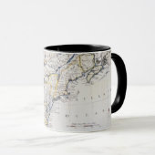 Mug L'AMÉRIQUE COLONIALE : CARTE, c1770 (Devant droit)