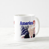 Mug L'Amérique d'abord Trump étoile et rayure (Devant droit)