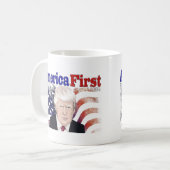 Mug L'Amérique d'abord Trump étoile et rayure (Devant gauche)