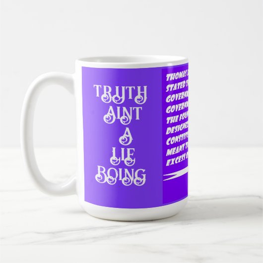 Mug L'Amérique et la vérité transforment une chose de (Gauche)