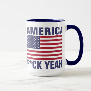 Mug L'Amérique, F*ck ouais ! - Bleu