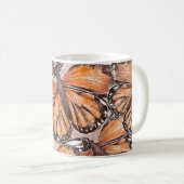 Mug L'amiral rouge papillons Arrière - plan rose (Devant droit)