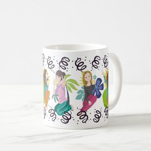 Mug L'amitié célèbre les meilleurs amis (Devant droit)