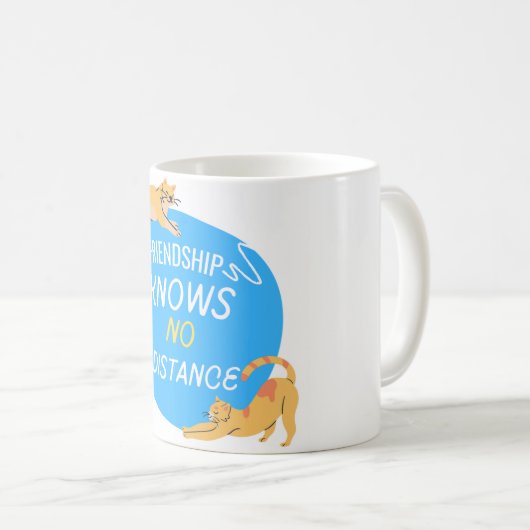 Mug L'amitié ne connaît pas de distance (Devant droit)