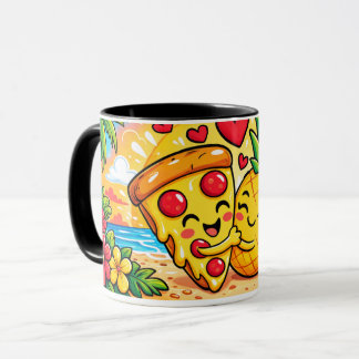 Mug L'amour au premier coup de couteau - La pizza renc