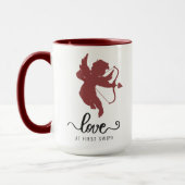 Mug L'amour au premier swipe Cupid Photo Valentine (Gauche)