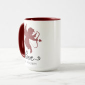 Mug L'amour au premier swipe Cupid Photo Valentine (Devant gauche)