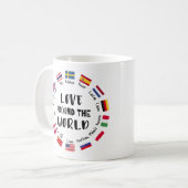 Mug L'amour autour des langues du monde (Devant gauche)