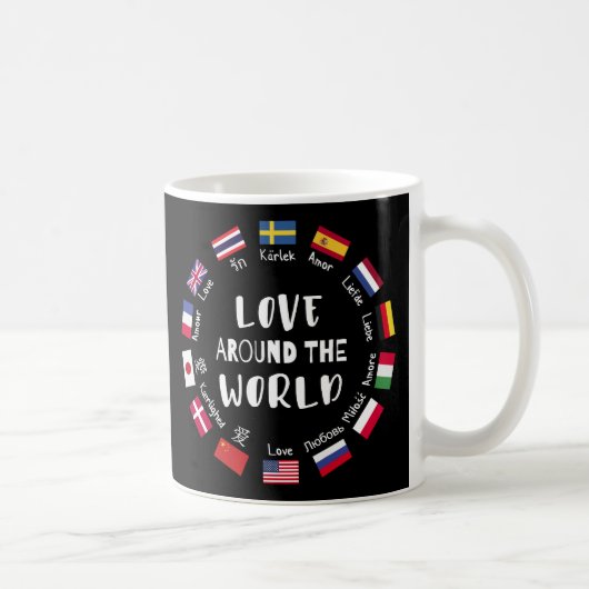 Mug L'amour autour des langues du monde  (Droite)