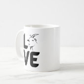 Mug L'amour avec la chèvre comme O (Devant gauche)