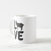 Mug L'amour avec la chèvre comme O (Devant gauche)