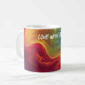 Mug L'amour avec l'Art numérique de fierté (Devant gauche)