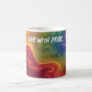 Mug L'amour avec l'Art numérique de fierté
