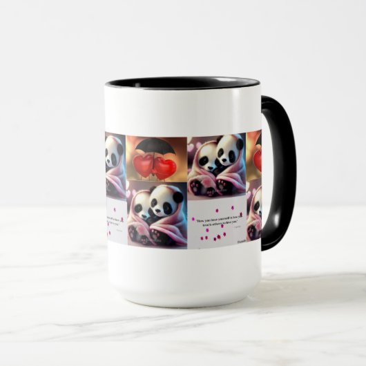 Mug L'amour avec Panda (Devant droit)