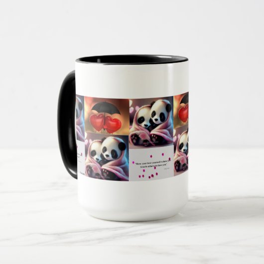 Mug L'amour avec Panda (Devant gauche)