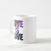 Mug L'amour bisexuel est l'amour (Devant gauche)