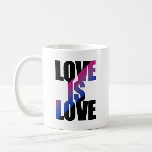 Mug L'amour bisexuel est l'amour (Gauche)