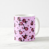 Mug L'amour branche les coccinelles roses (Devant droit)