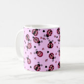 Mug L'amour branche les coccinelles roses (Devant gauche)