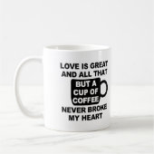 Mug L'amour café brise mon cœur (Gauche)