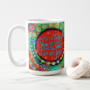 Mug L'amour comme Jésus Rouge Festive Noël