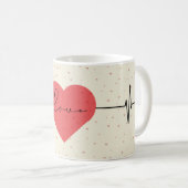 Mug L'amour dans chaque sip - Coeur battant pour les c (Devant droit)