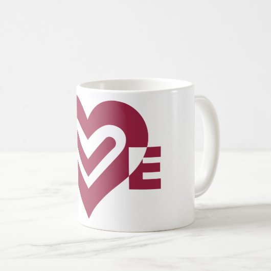 Mug L'amour dans le vin pourpre (Devant droit)