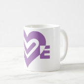 Mug L'amour dans le violet (Devant droit)