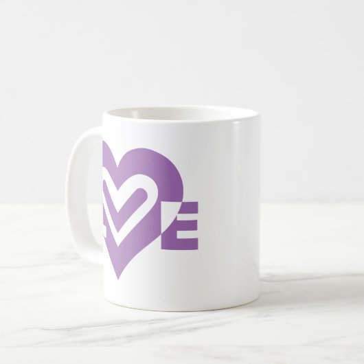 Mug L'amour dans le violet (Devant gauche)