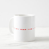 Mug L'amour dans les points et les tirets 'Je t'aime' (Devant gauche)