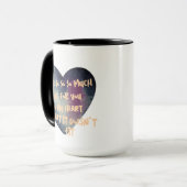 Mug L'amour dans mon coeur Flirter Mug, Parfait Valent (Devant gauche)