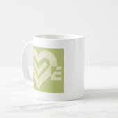 Mug L'amour dans Sage Green (Devant gauche)