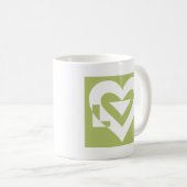 Mug L'amour dans Sage Green (Devant droit)