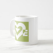 Mug L'amour dans Sage Green (Devant gauche)