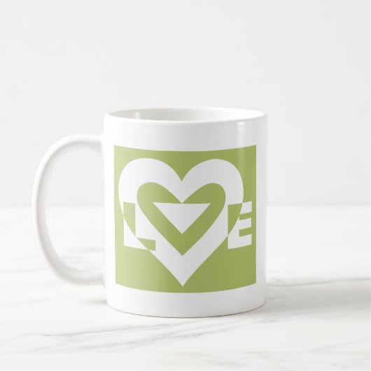 Mug L'amour dans Sage Green (Gauche)
