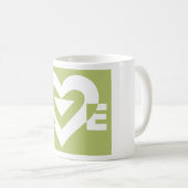 Mug L'amour dans Sage Green (Devant droit)