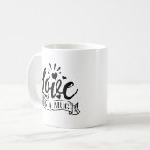 Mug L'amour dans un design de boug (Devant gauche)