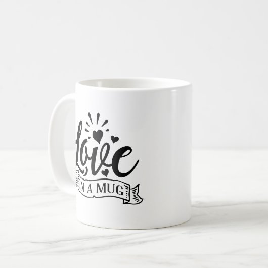 Mug L'amour dans un design de boug (Devant gauche)