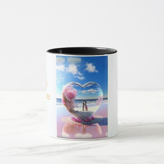 Mug L'amour dans une boue : Heureuse Sainte-Valentin T (Centre)