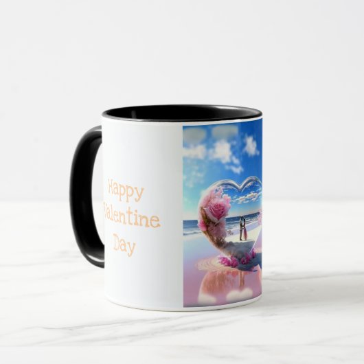 Mug L'amour dans une boue : Heureuse Sainte-Valentin T (Devant gauche)