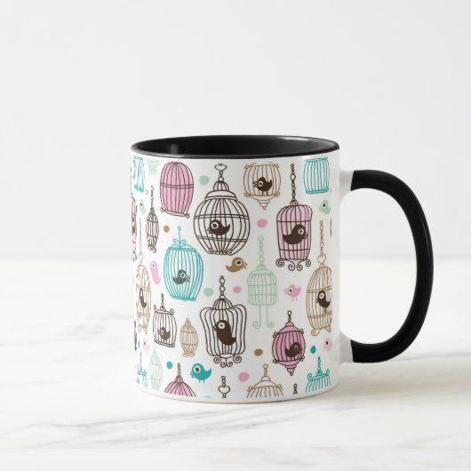 Mug l'amour de cage à oiseaux badine le motif (Droite)