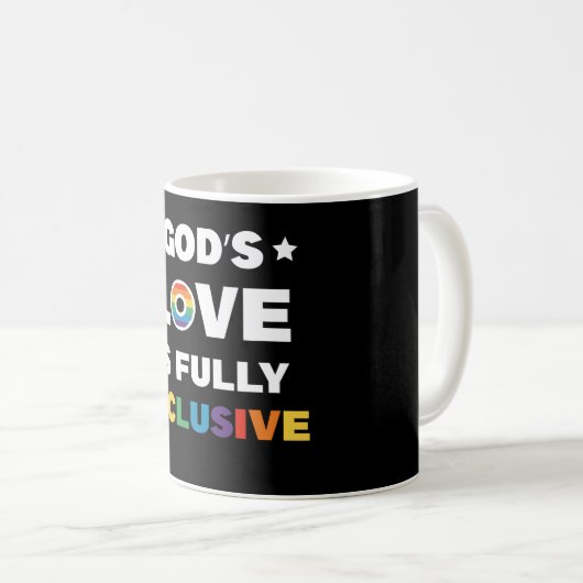 Mug L'amour de Dieu est pleinement inclusif Mois de la (Devant droit)