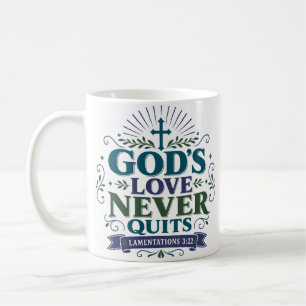 Mug L'amour de Dieu ne quitte jamais Encouragement chr