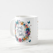 Mug L'amour de Dieu n'échoue jamais (Devant gauche)