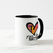 Mug L'Amour De Jésus, ça compte (Peindre le torse) (Devant droit)