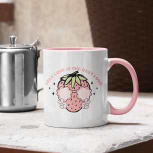 Mug L'Amour De La Fraise Rose Est Le Meilleur Amour Si