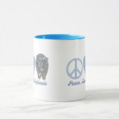 Mug L'amour de la paix et les éléphants (Centre)
