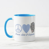 Mug L'amour de la paix et les éléphants (Gauche)